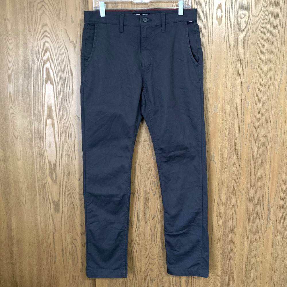 Vans Authentic Chino Pants 30x31 Dark Slate Gray Slim Fit Casual Skate Stretch